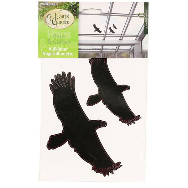 Vogelaufkleber schwarz 2 Stück