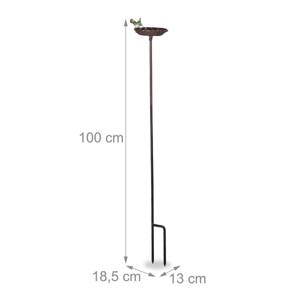 Vogeltränke aus Gusseisen auf Stift