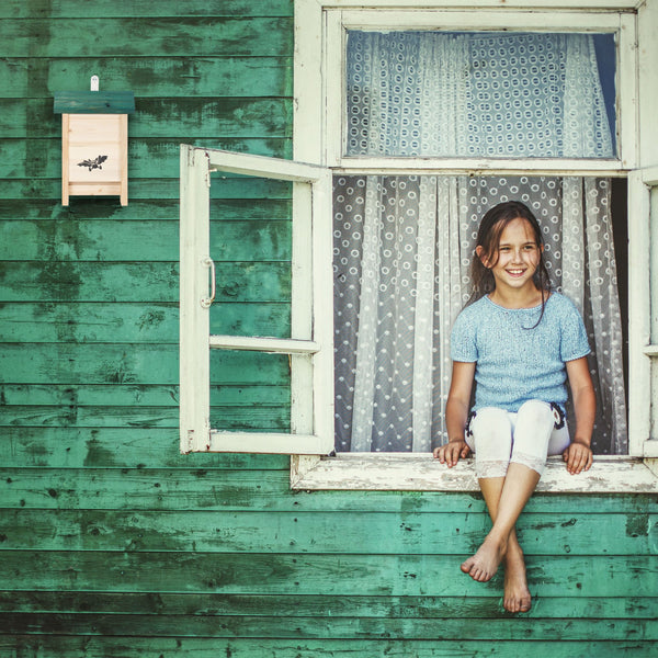 Fledermausbox mit grünem Dach