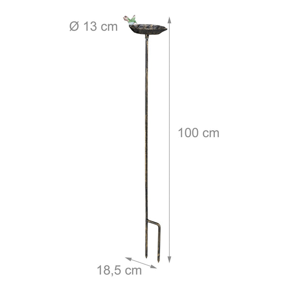 Vogeltränke aus Gusseisen auf Stange