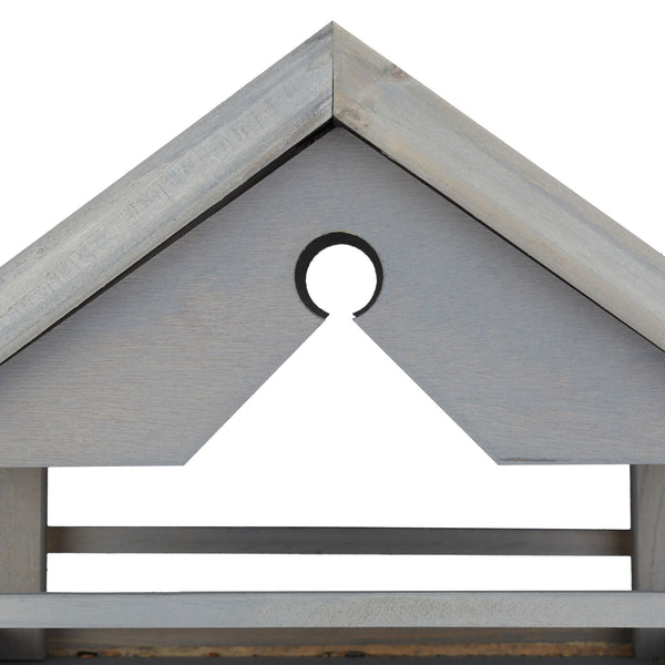 Grauer Vogelhäuschen auf Ständer