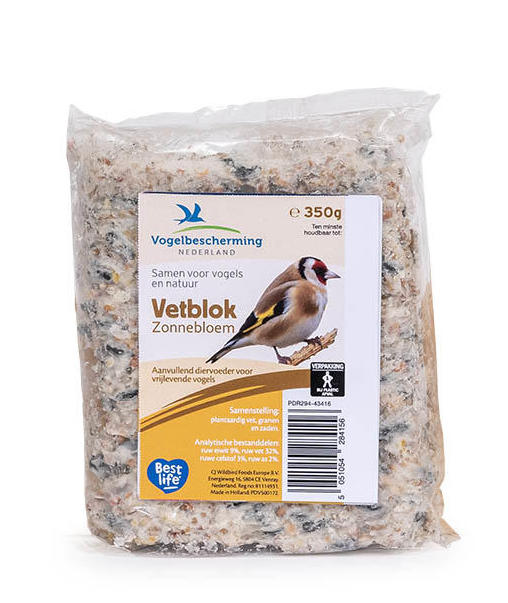 Vogelschutz-Sonnenblumen-Fettblock