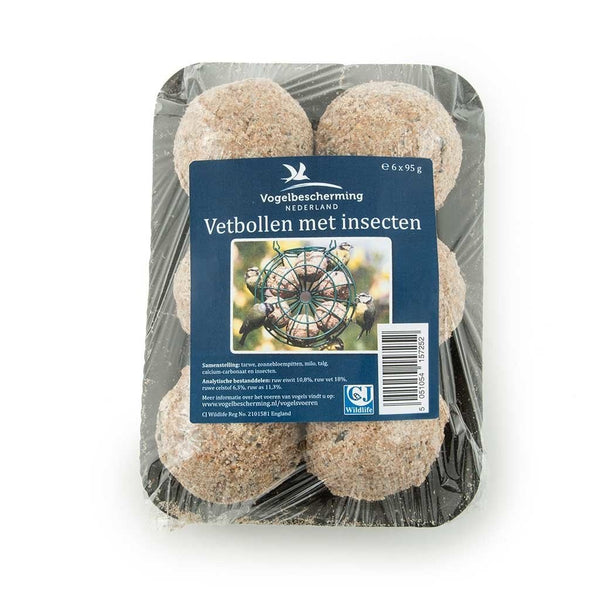 Vogelschutz - Meisenknödel mit Insekten 6 Stück (Tray)