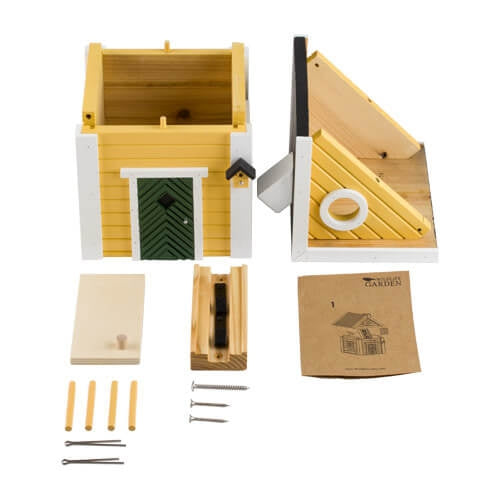 Vogelhaus Villa 2-in-1 Lärchenholz Gelb | Wildlife Garden