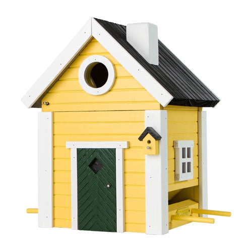 Vogelhaus Villa 2-in-1 Lärchenholz Gelb | Wildlife Garden