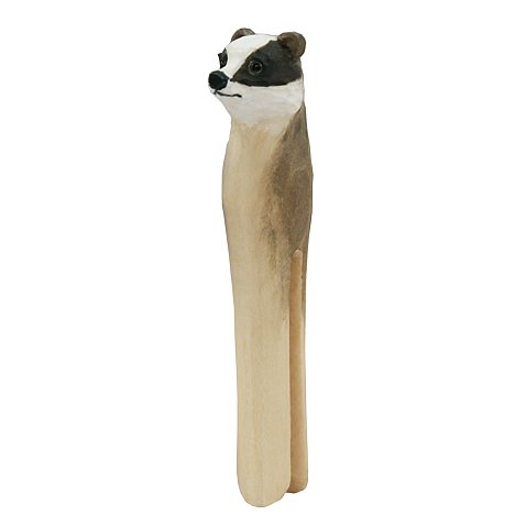 DecoClip Badger Holzschnitzerei Wäscheklammer
