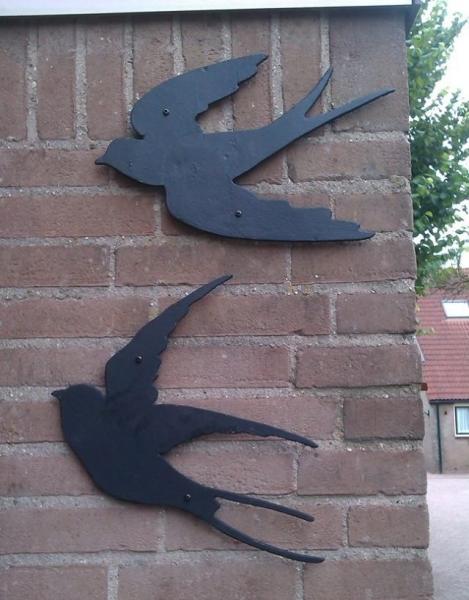 Esschert Design - Wanddekorationsset Schwalben 2-tlg