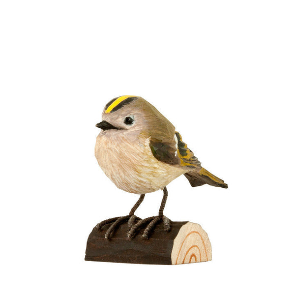 Houtgesneden Vogelbeeld Goudhaantje – DecoBird | Wildlife Garden – foto 2