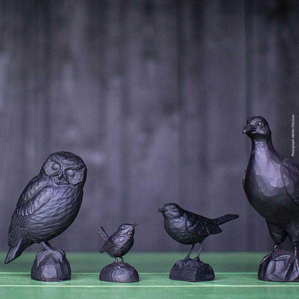 Wildlife Garden - Skulptur Taube aus Gusseisen