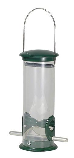 Vogelschutz Saatgutsilo aus Metall klein