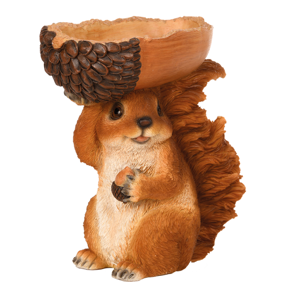 Eichel-Futternapf mit Eichhörnchen