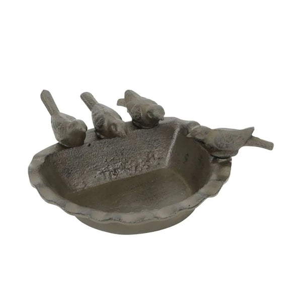 Vogelbad 4 Vögel braun