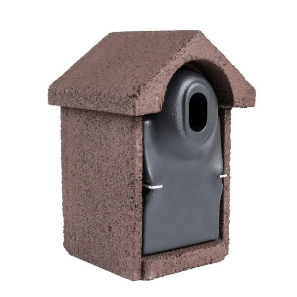 Nistkasten Bilbao WoodStone braun ovales Einflugloch