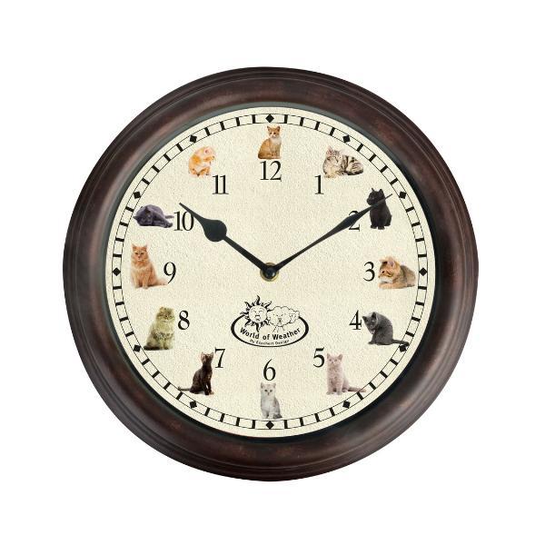 Uhr mit Katzengeräuschen