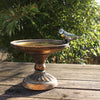 Aged Metal vogelbad L