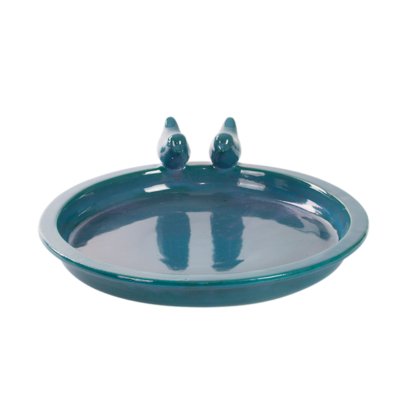 Runde Vogeltränke in Petrol Größe L