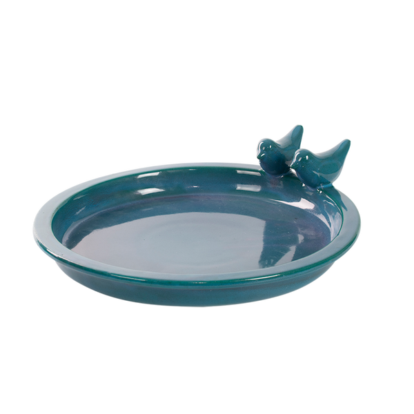 Runde Vogeltränke in Petrol Größe L