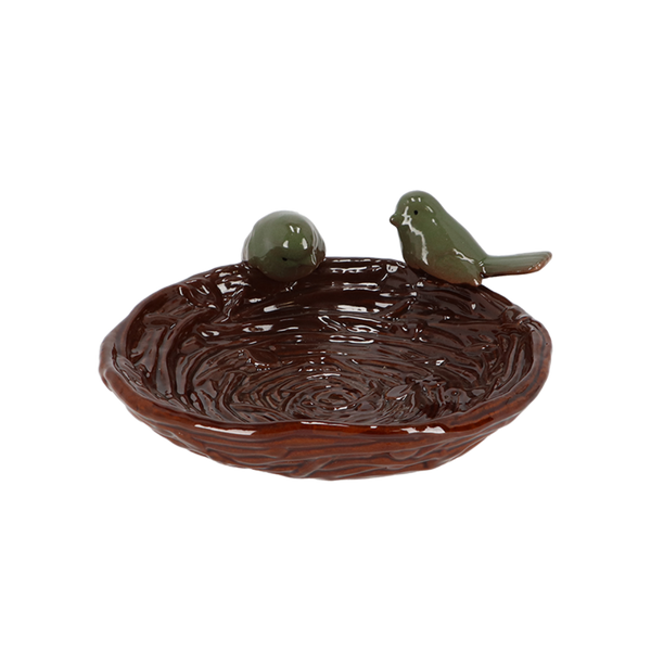 Nest aus Keramik für Vogeltränke