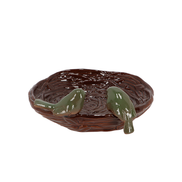 Nest aus Keramik für Vogeltränke