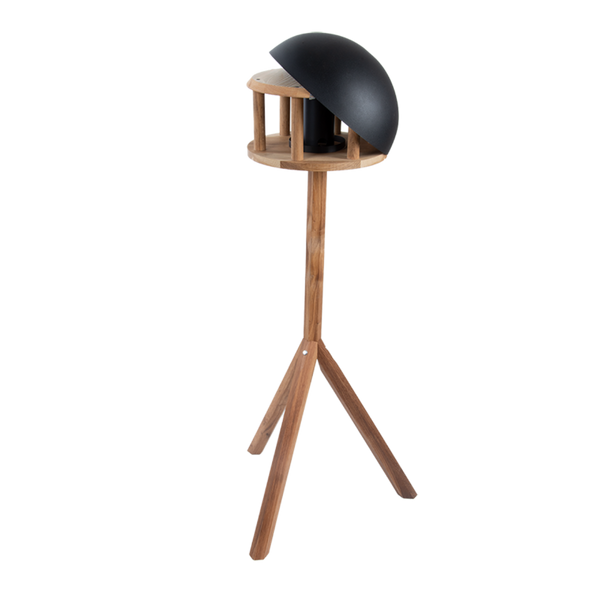 Futtertisch Eiche schwarz Dach + Silo