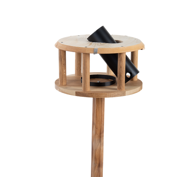 Futtertisch Eiche schwarz Dach + Silo