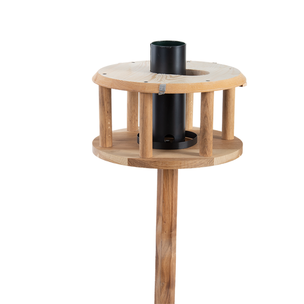 Futtertisch Eiche schwarz Dach + Silo