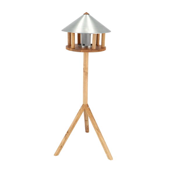 Futtertisch Eiche Zinkdach + Silo