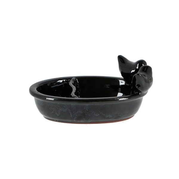 Fress-/Tränkenapf Keramik schwarz
