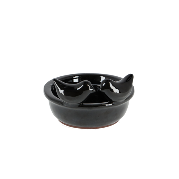 Fress-/Tränkenapf Keramik schwarz