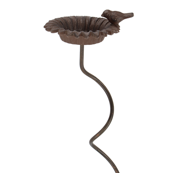 Vogelbad auf Pflanzenträgerspirale