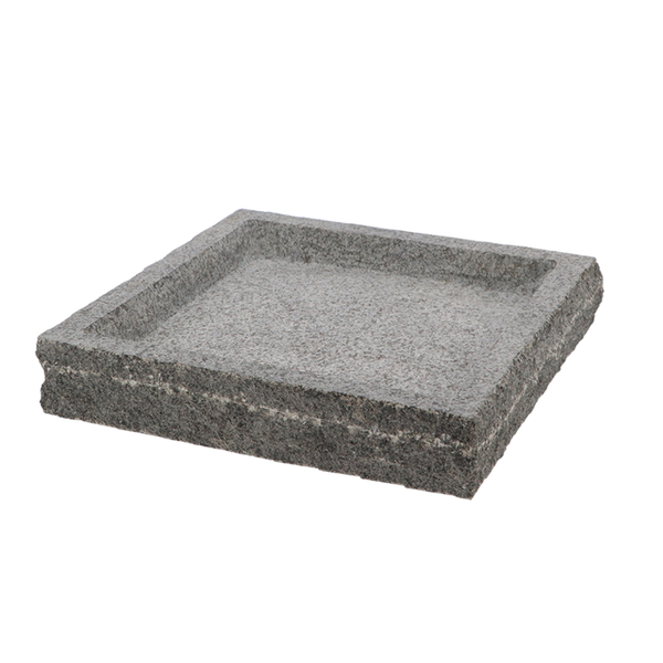 Vogelbad Granit quadratisch