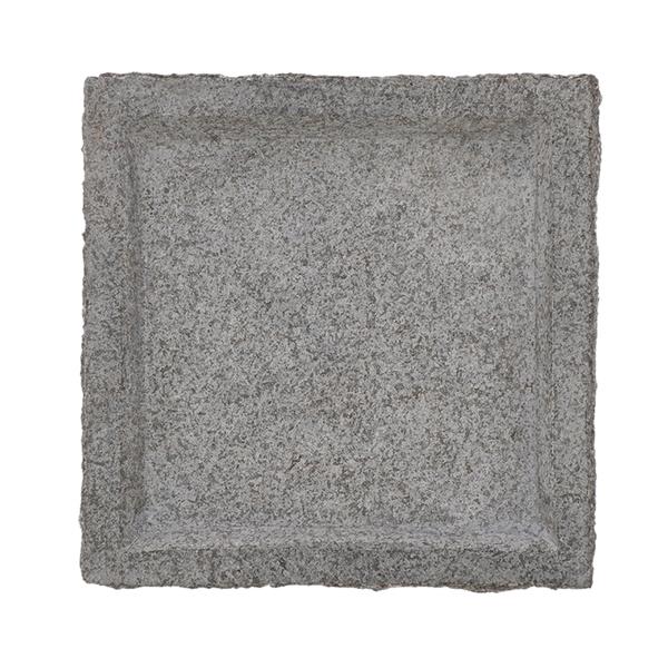 Vogelbad Granit quadratisch