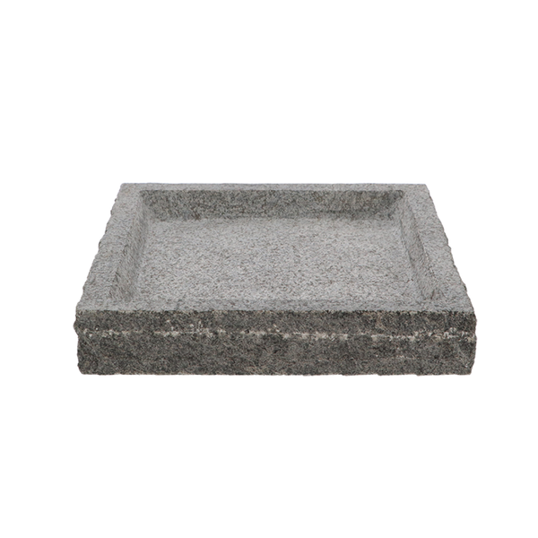 Vogelbad Granit quadratisch
