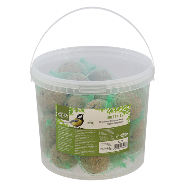 Meisenknödel im Eimer 30 Stück mit Netz