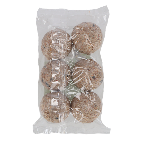 Vetbollen zonder net (6 stuks) – energierijk vogelvoer | Veilig & geschikt voor voederhuis, silo of houder