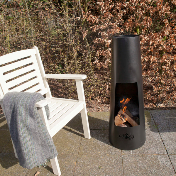 Runder Terrassenheizer aus Metall