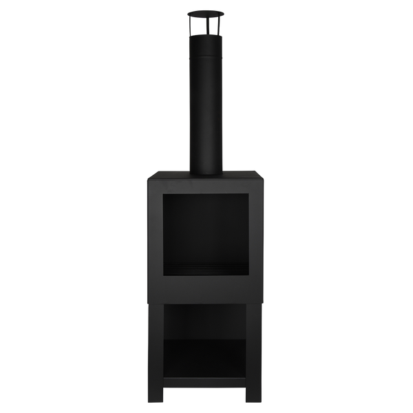 Terrassenofen mit Holzlager