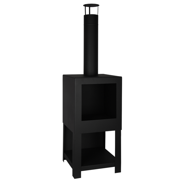 Terrassenofen mit Holzlager