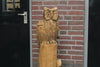 Holzskulptur Eule auf Stamm