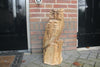Holzskulptur Eule auf Stamm