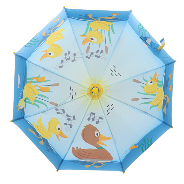 Esschert Design Kinderparaplu “Panorama Eenden” – Transparante paraplu Ø 68 cm
