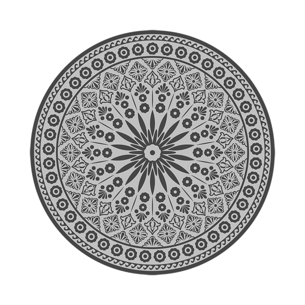 Runder Gartenteppich