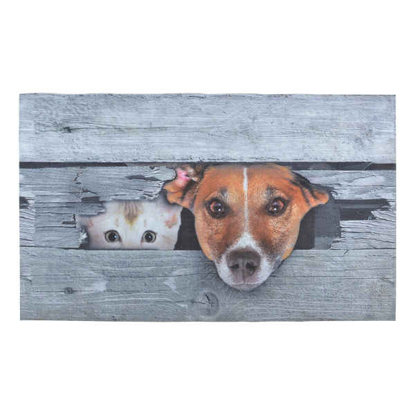 Fußmatte Peekaboo! Hund Katze
