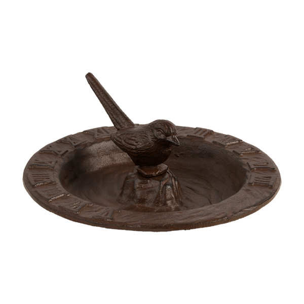 Sonnenuhr und Vogelbad