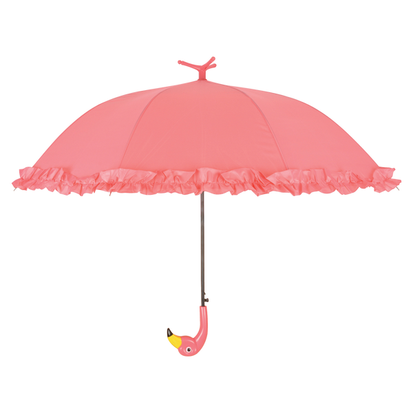 Regenschirmflamingo mit Rüschen