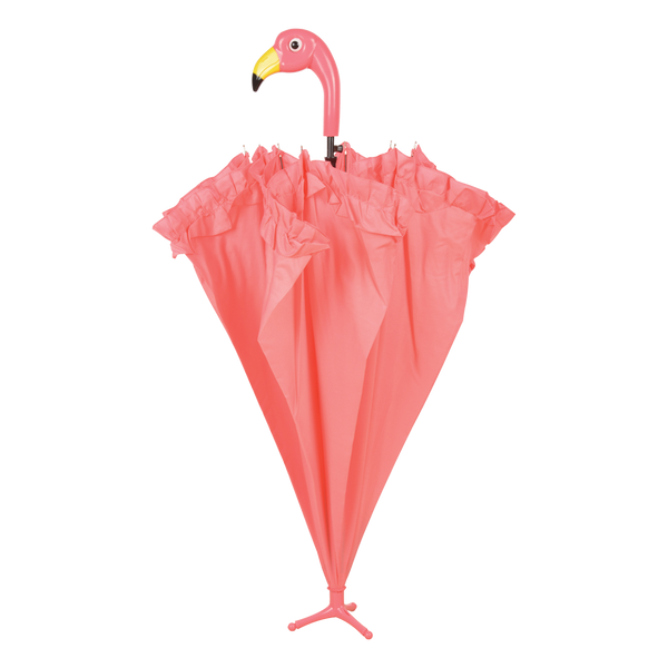 Regenschirmflamingo mit Rüschen