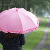 Regenschirmflamingo mit Rüschen