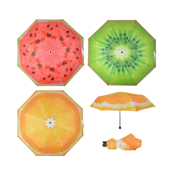 Faltbarer Regenschirm Obst sortiert
