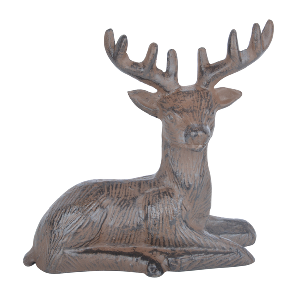Liegender Hirsch aus Gusseisen