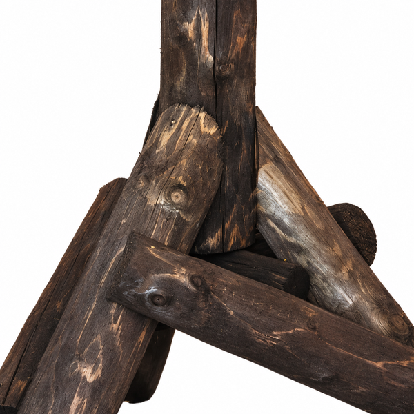 Großer Futtertisch für Vögel aus Holz 122 cm – Rustikales dunkles Holz